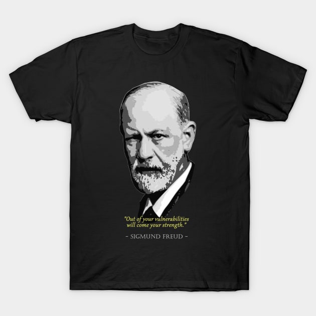 Sigmund Freud Quote T-Shirt by Nerd_art